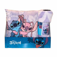 Set manta polar + cojin Angel &38 Stitch Disney