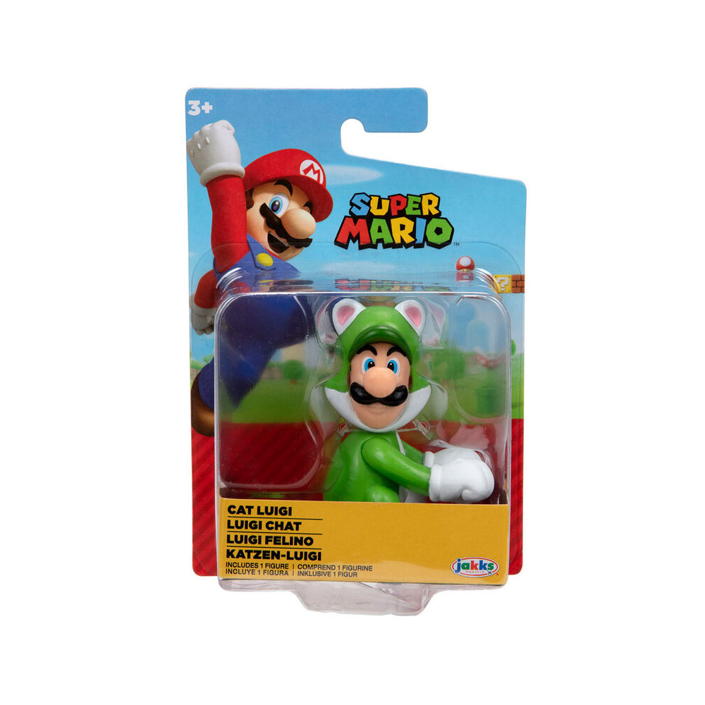 Figura Luigi Felino Super Mario Nintendo 6,5cm