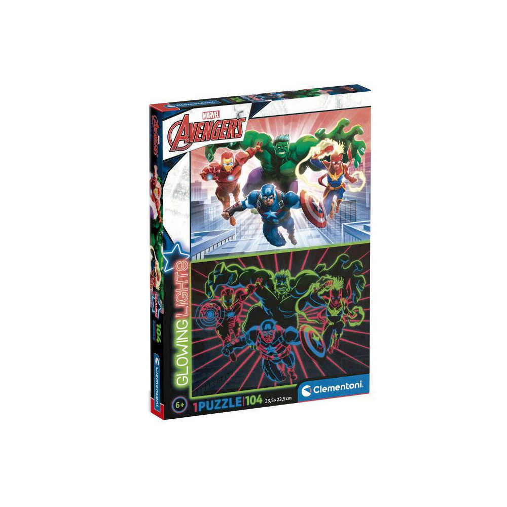 Puzzle glowing Los Vengadores Avengers Marvel 104pzs