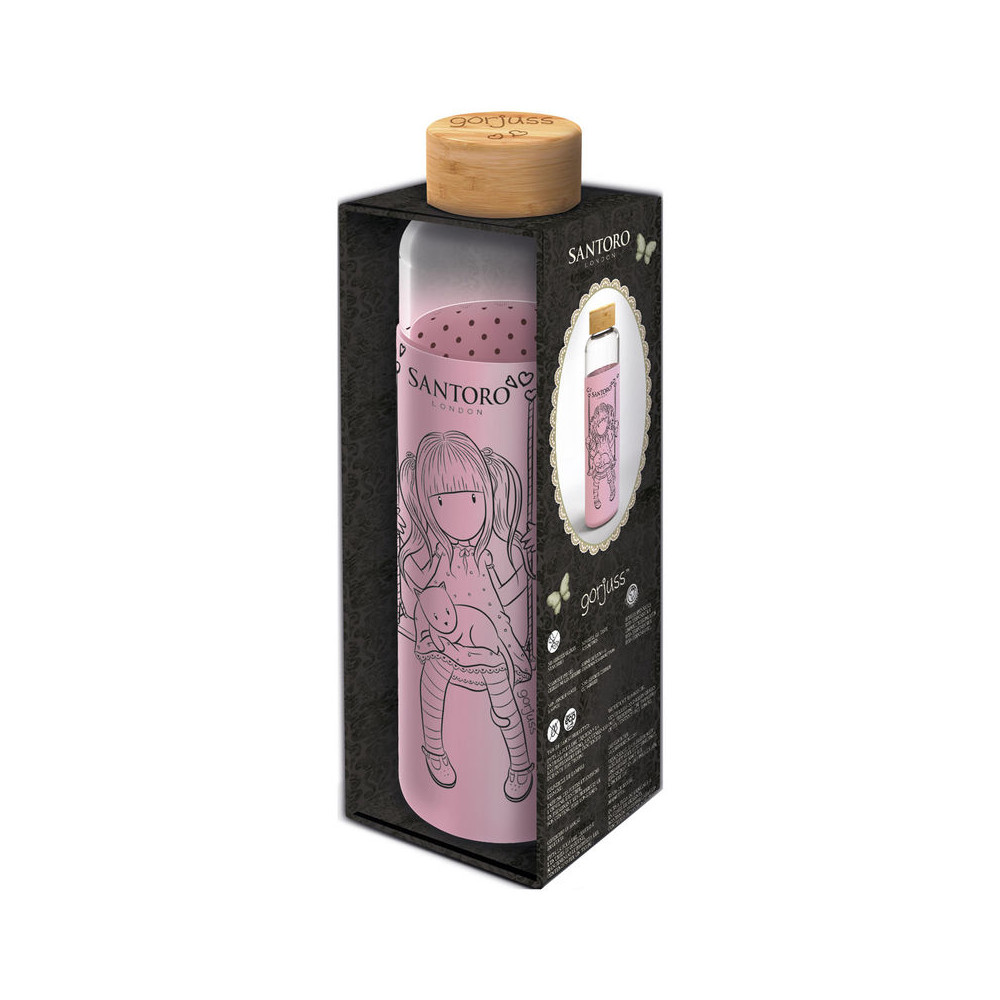 Botella cristal Gorjuss funda silicona 585ml