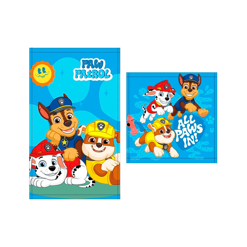 Set 2 toallas baño Patrulla Canina Paw Patrol algodon