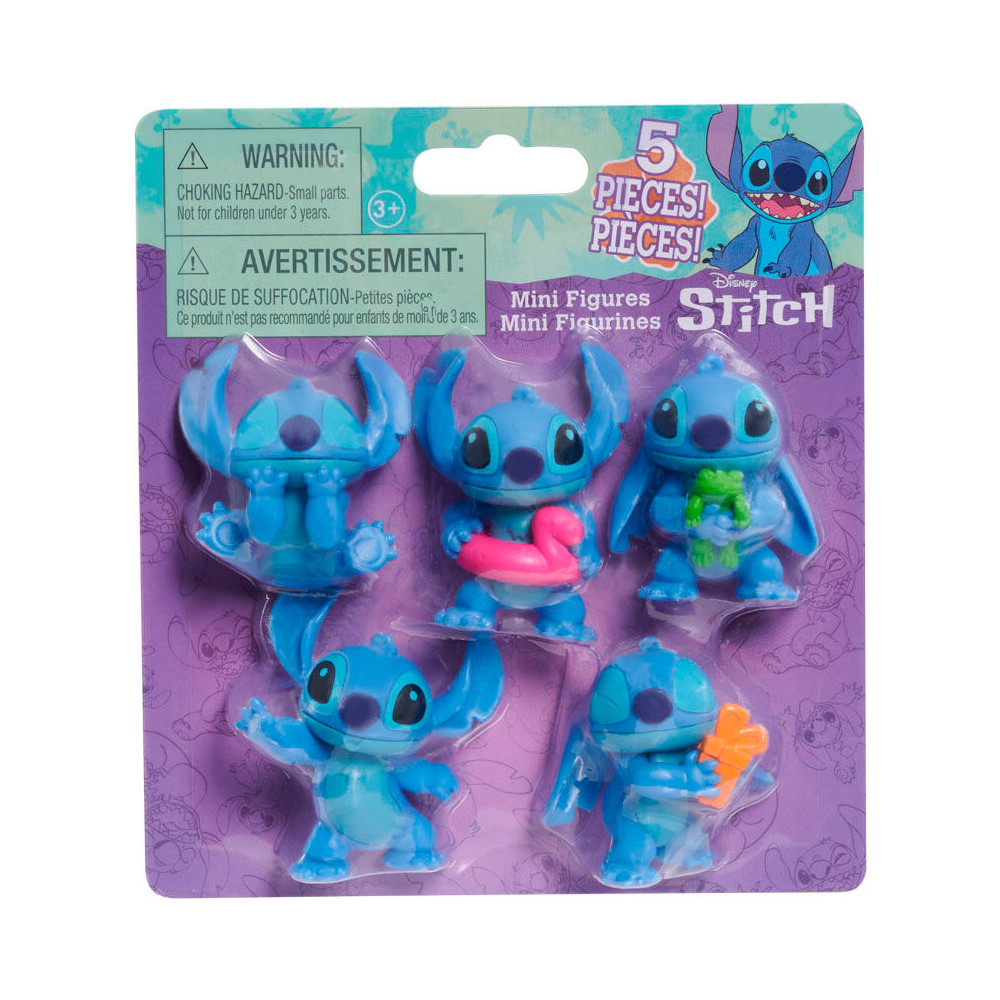 Blister 5 figuras Stitch Disney