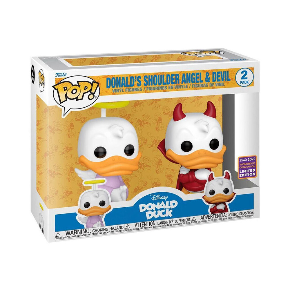 Blister 2 Figuras POP Disney Donald Duck - Donald Angel & Devil Exclusive