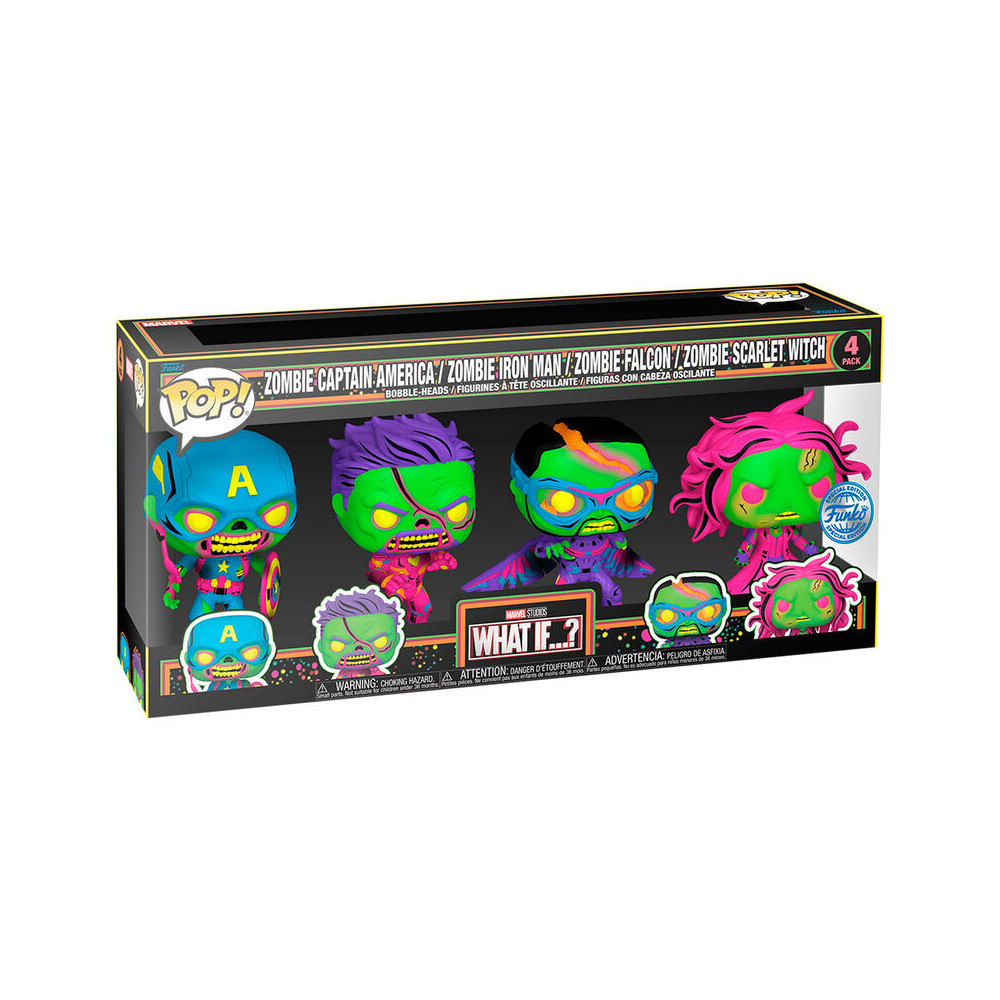 Blister 4 figuras POP Marvel What If...? Exclusive