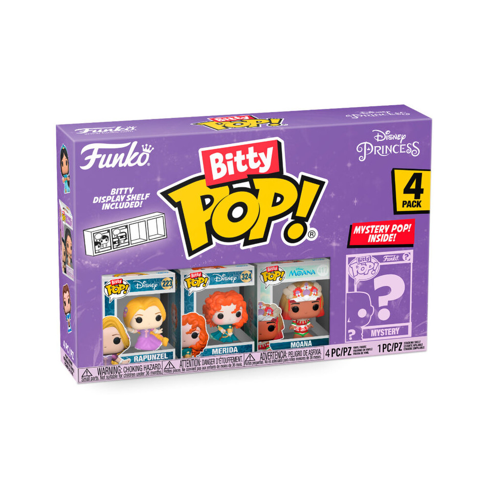 Blister 4 figuras Bitty POP Disney Princesas Rapunzel