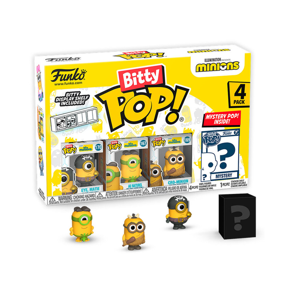 Blister 4 figuras Bitty POP Minions Series 1
