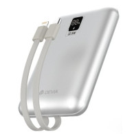 DEVIA BATERIA AUXILIAR MINI 10000MAH 22,5W + 2 CABLES PLATA