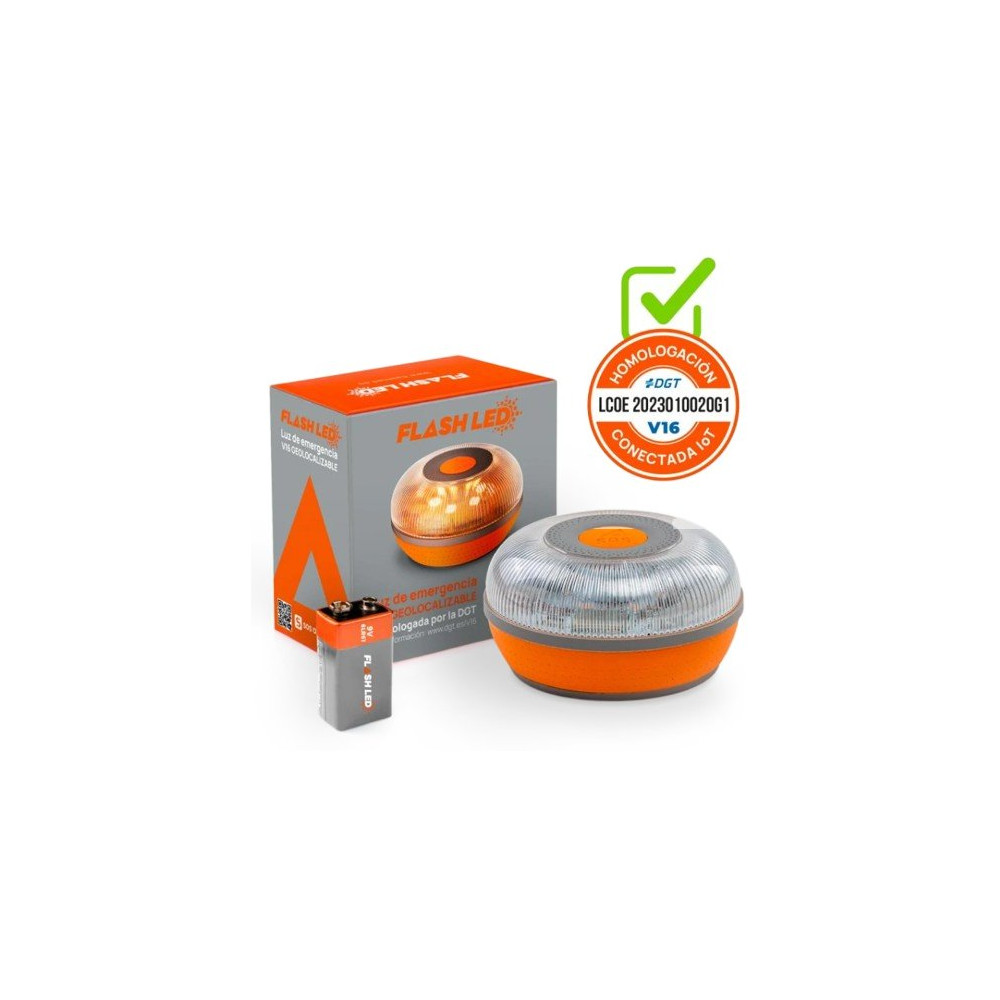 FLASHLED BALIZA V16 SOS HOMOLOGADA SIM INCLUIDA HASTA 2038