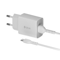 DEVIA BATERIA AUXILIAR MAGNETICA CON SOPORTE 3 EN 1 10000MAH BLANCO