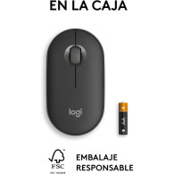 raton logitech pebble 2 m350s wireless black