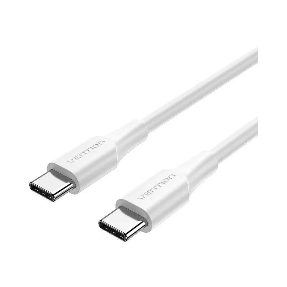 cable usb 3a tipo usb-c/m-c/m white 480mbps 1m vention