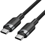 cable usb-c vention tipo usb-c/m - usb-c/m 3a 60w 2m aluminio black