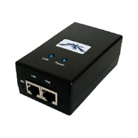 inyector ubiquiti 2xrj45 48v poe negro (poe-48-24w-g)