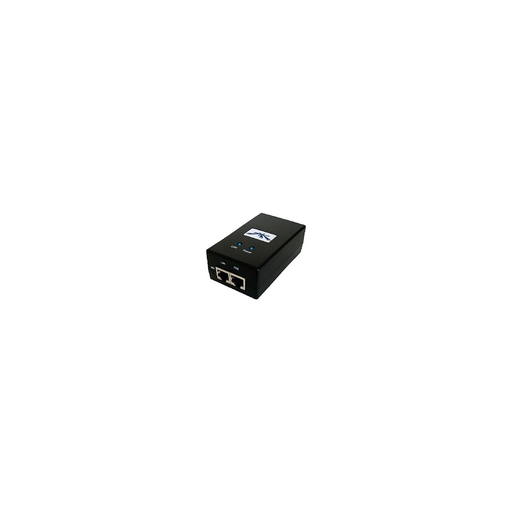 inyector ubiquiti 2xrj45 48v poe negro (poe-48-24w-g)