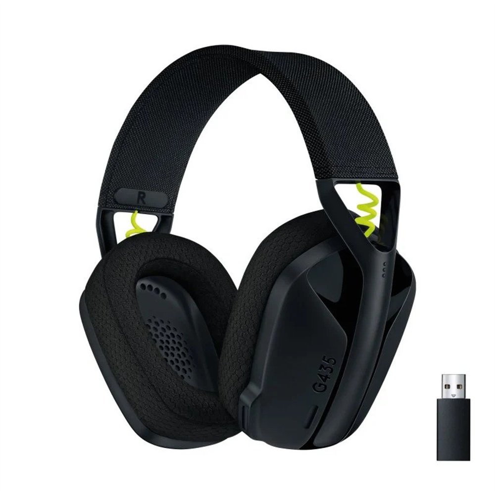 auriculares + microfono gaming logitech g435 bluetooth lightspeed black