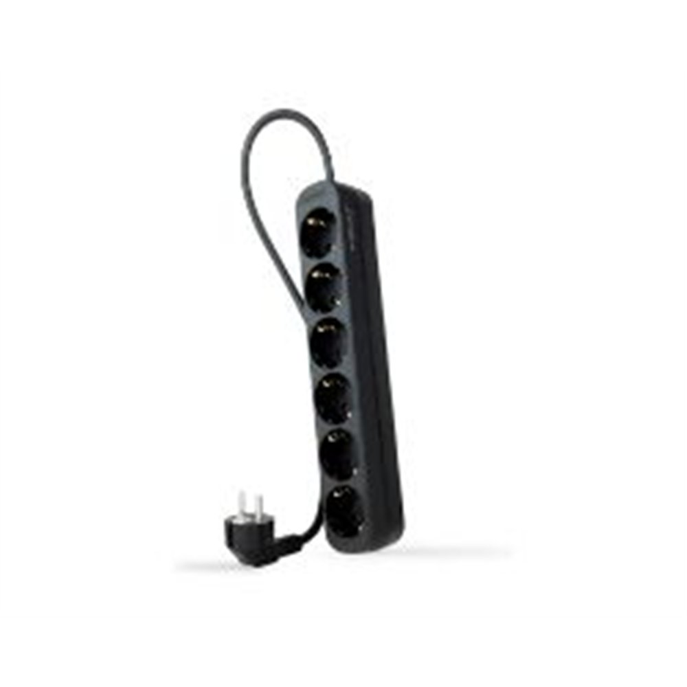 regleta nanocable 6xschuko 1.4m negra(10.37.0006-ns-bk)