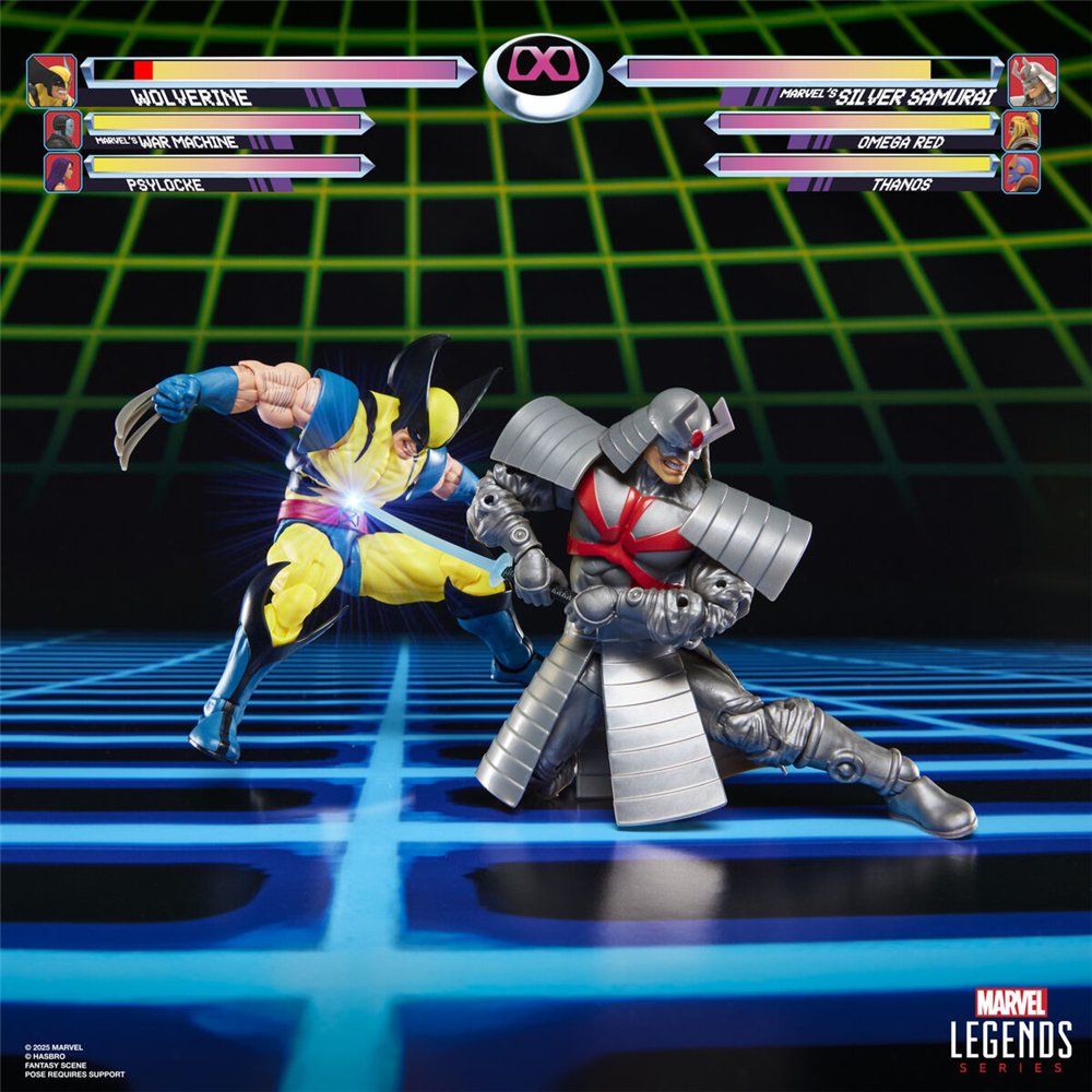 blister 2 figuras wolverine & silver samurai gameverse marvel legends 15cm
