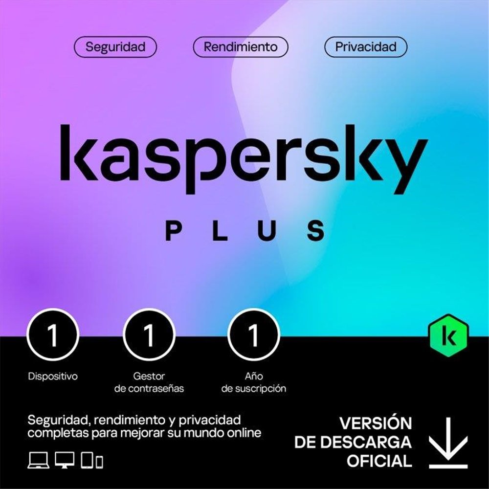 antivirus kaspersky plus 1year 1l pc/mac/android/ios l.electronica