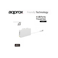 Hub approx usb 20 4 puertos blanco appht4w