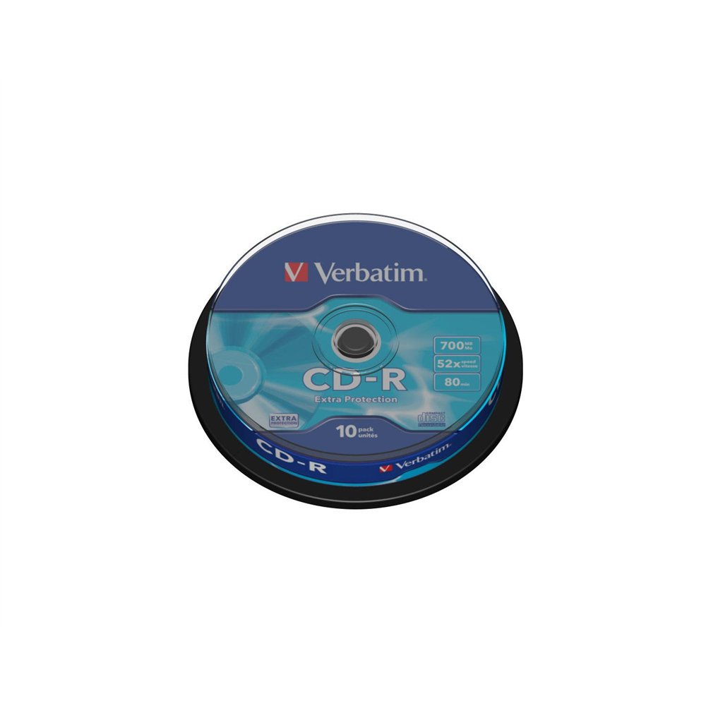 Cd-r verbatim 10 unidades 700mb 52x 43437