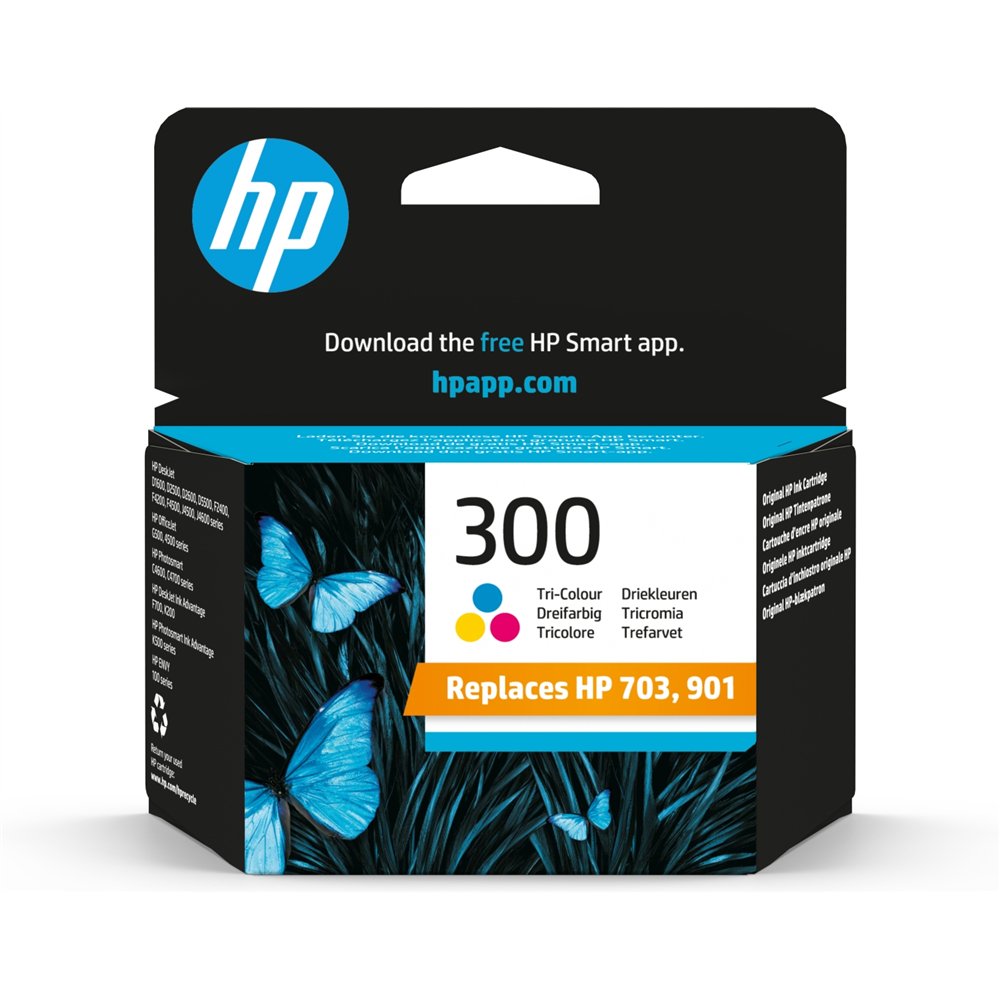 Hp 300 cartucho tinta original tricolor