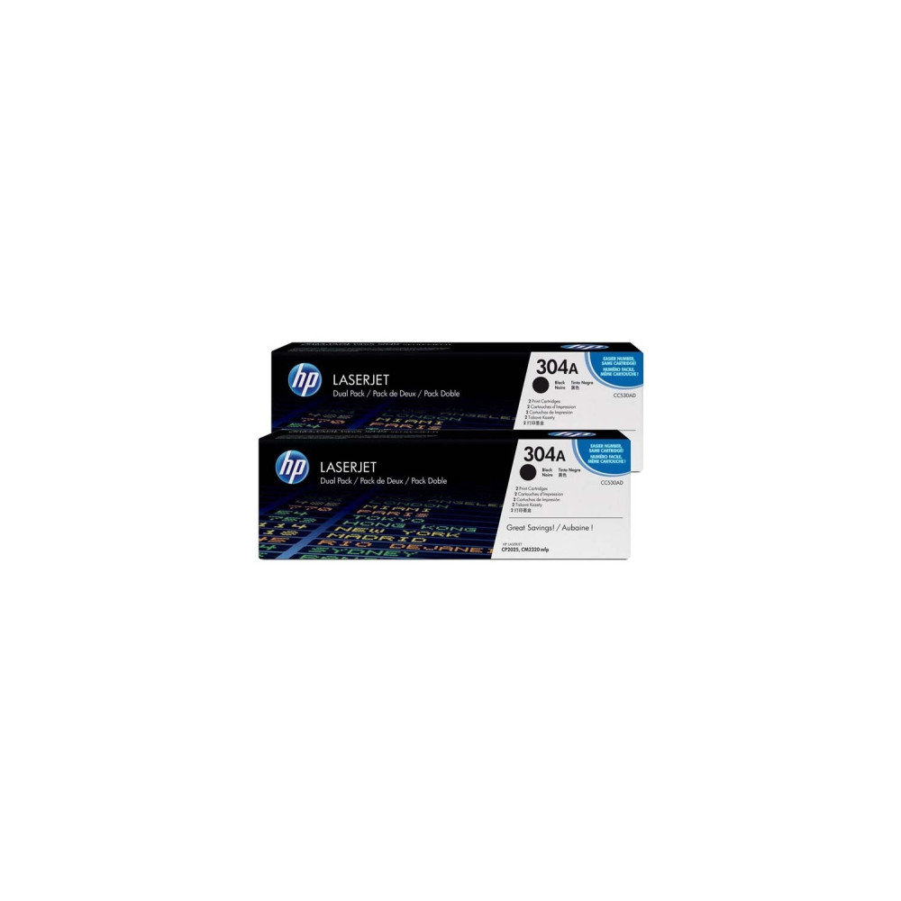 toner hp 304a negro pack 2 cc530ad