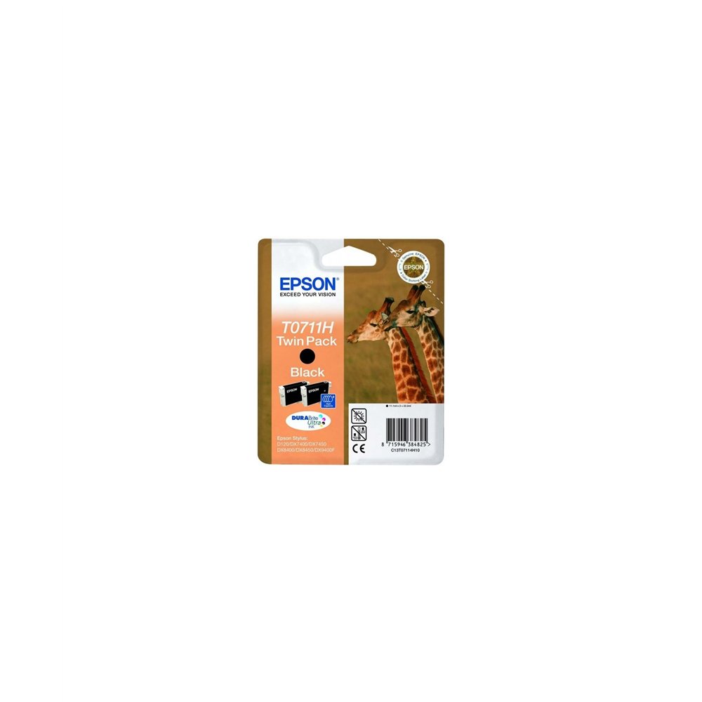 Cartucho epson t0711h negro pack 2ud c13t07114h10