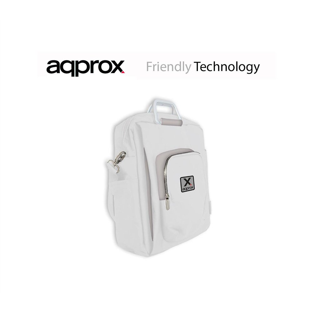 Mochila portatil approx 156p blanco-gris appnbst15wg