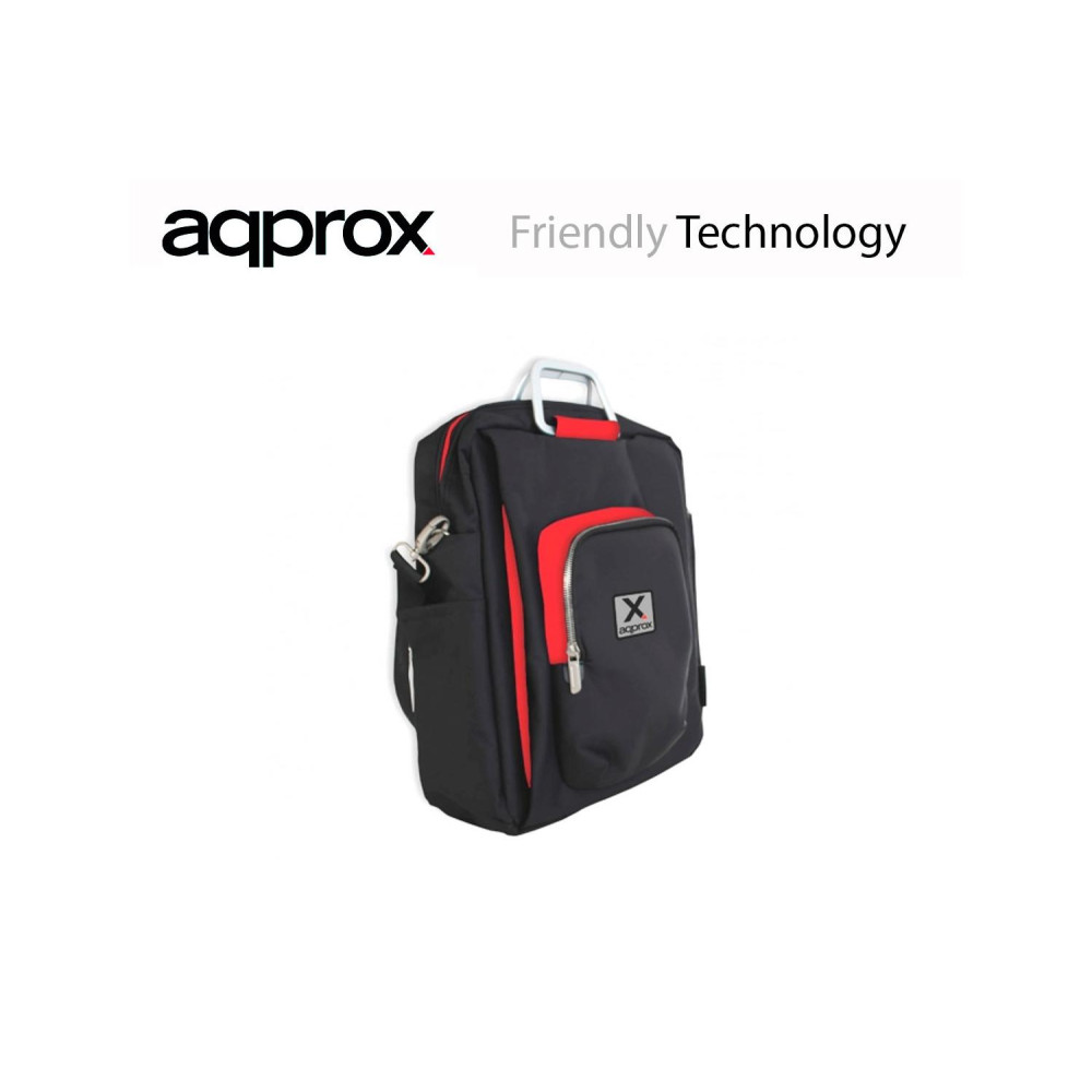 Mochila portatil approx 15.6p negro-rojo appnbst15br