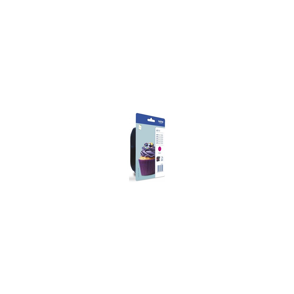 Cartucho brother lc-123 magenta lc123mbp