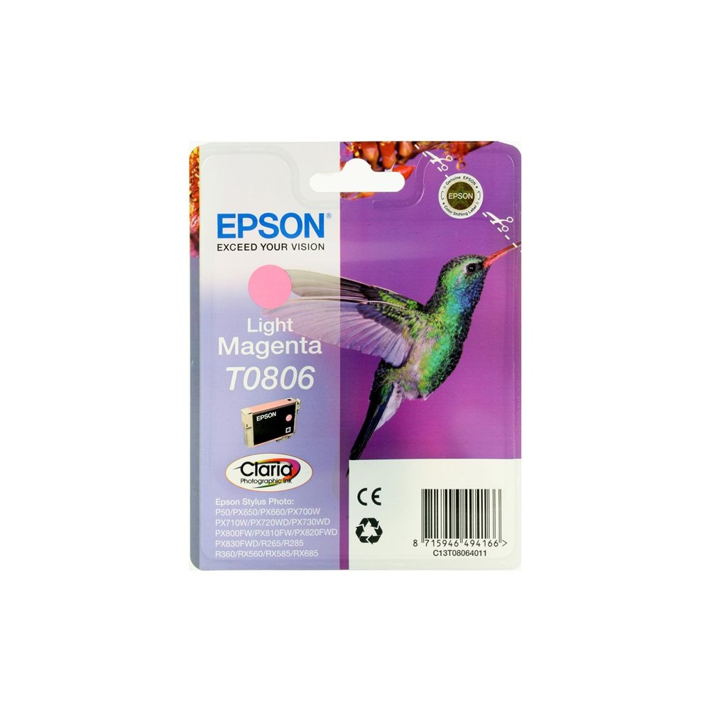Cartucho epson t0806 magenta claro c13t08064011