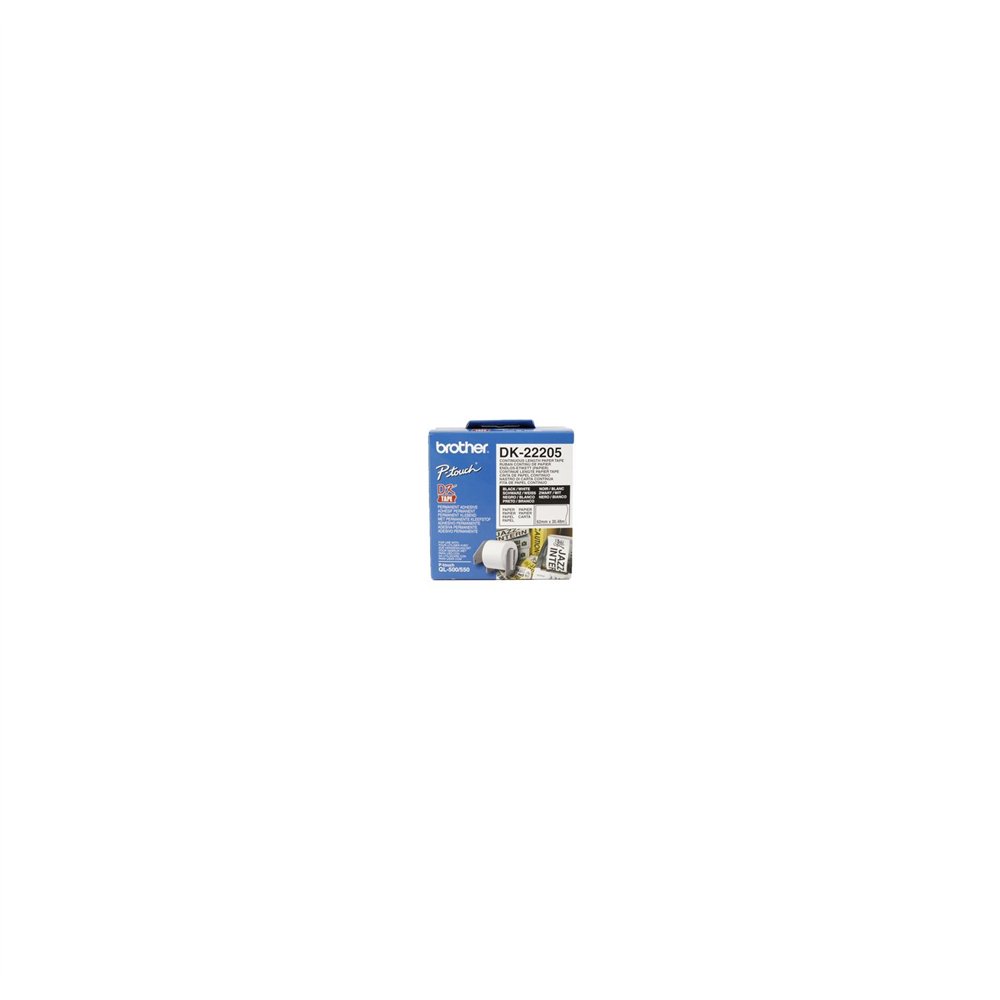 Etiqueta impresora brother dk-22205 62x30mm 1 unidad blanca dk22205