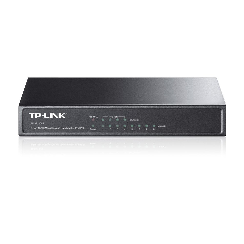 switch tp-link 8 ptos 10/100 poe tl-sf1008p