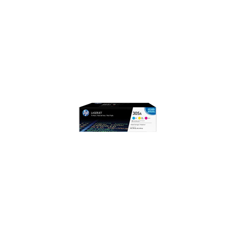 toner hp pack 305a cian magenta amarillo cf370am