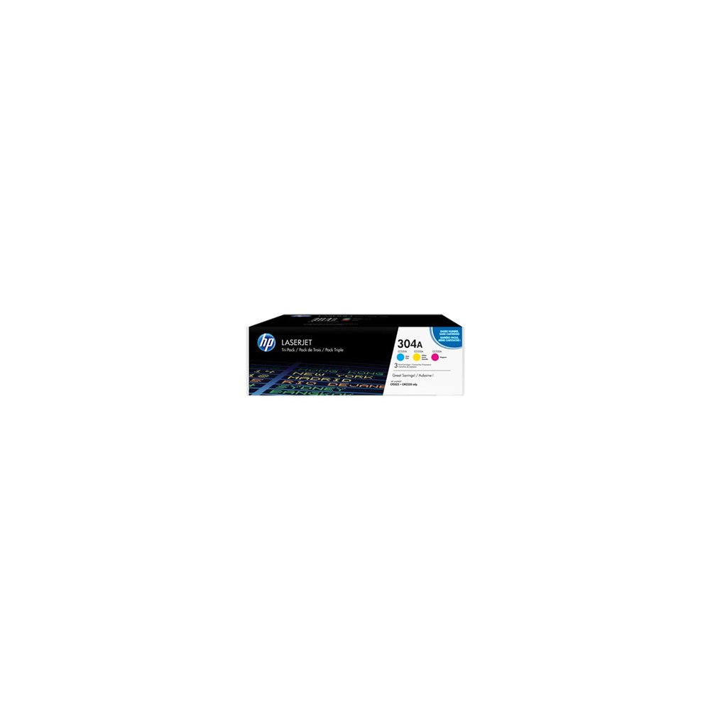 TONER  HP PACK 304A CIAN MAGENTA AMARILLO CF372AM