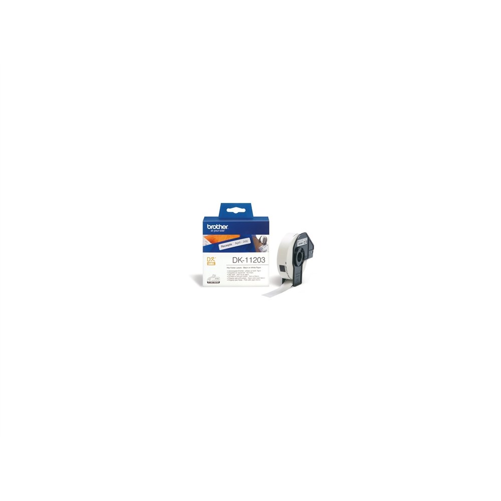 Etiquetas brother dk11203 para carpetas 17x87mm 300 ud