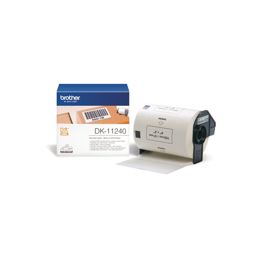 Etiquetas brother dk11240 codigo barras 102x51mm 600ud