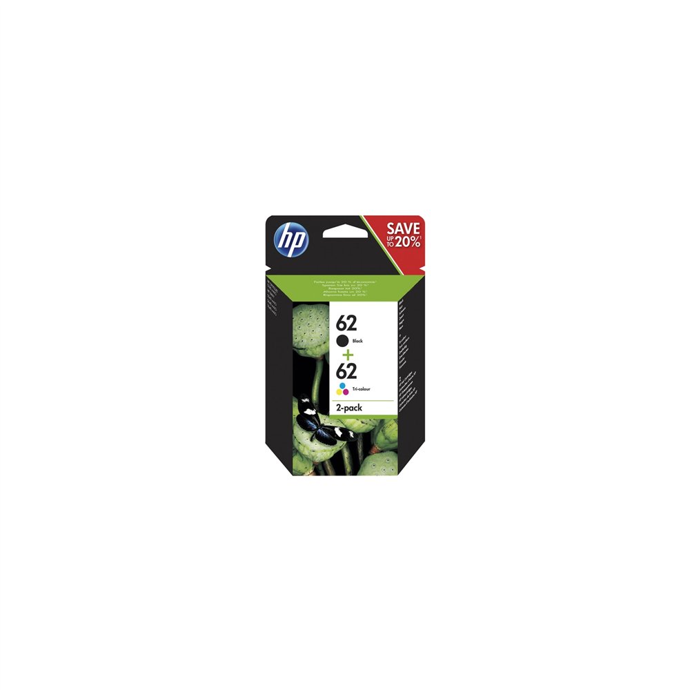 Cartucho hp 62 n9j71ae negro tricolor