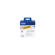 cinta etiquetas brother dk-22606 pelicula plastica continua amarilla 6,2 cm x 15,2 m dk22606