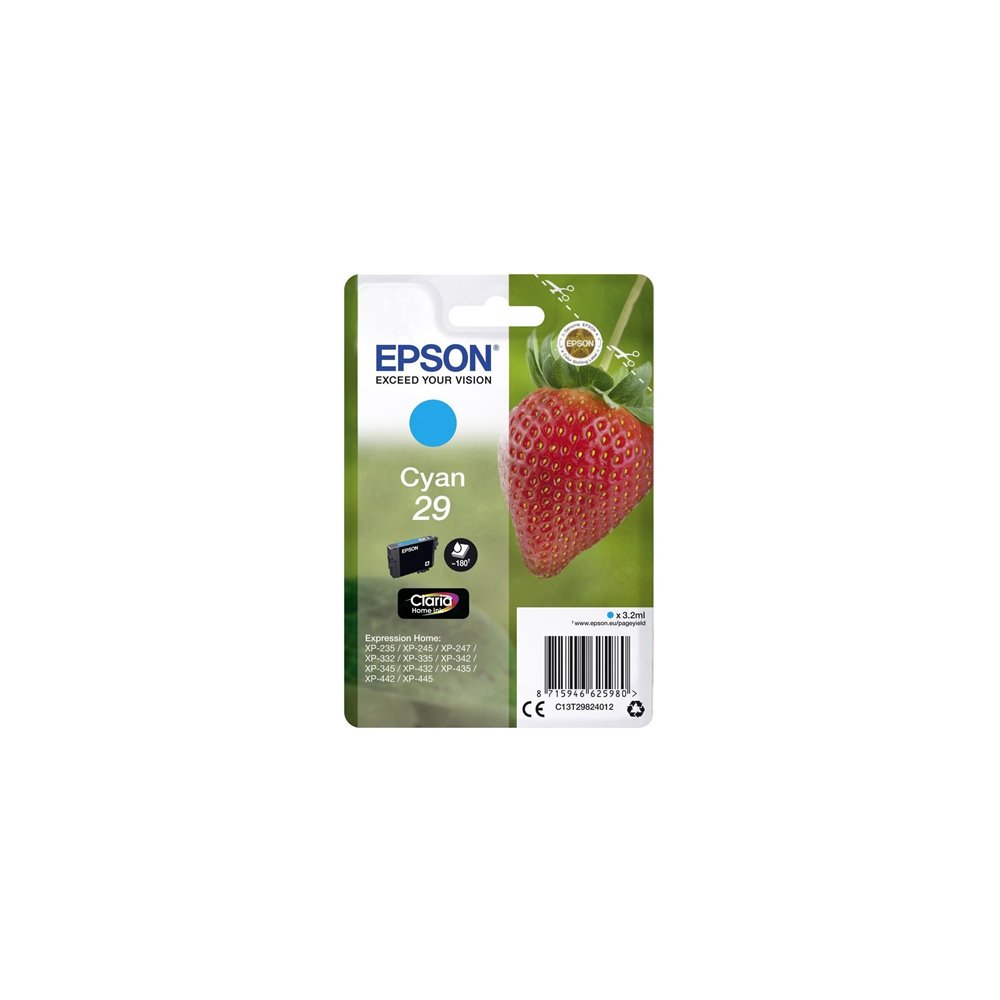 Cartucho epson 29 cian c13t29824012