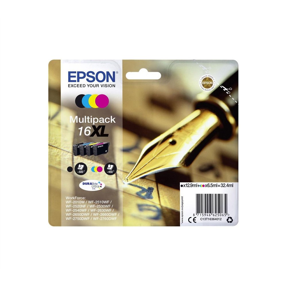 Cartucho epson 16xl multipack 4colores c13t16364012
