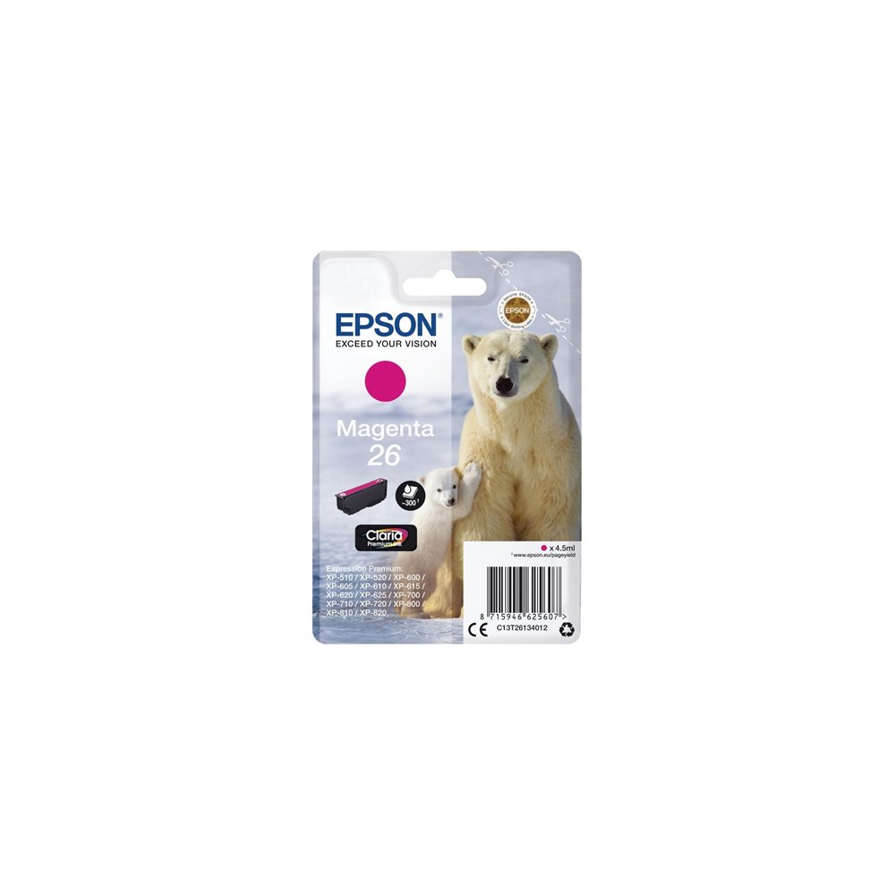 Cartucho epson 26 magenta c13t26134012