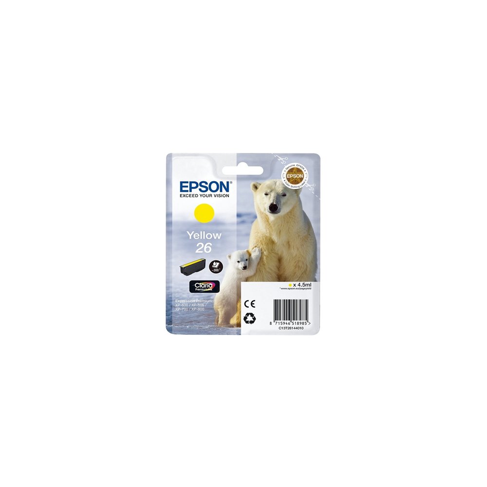Cartucho epson 26 amarillo c13t26144012