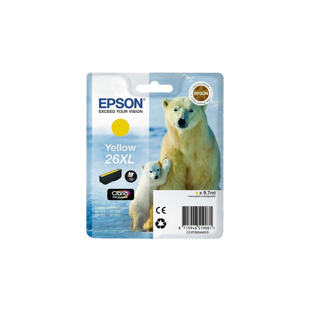 cartucho epson 26xl amarillo c13t26344012