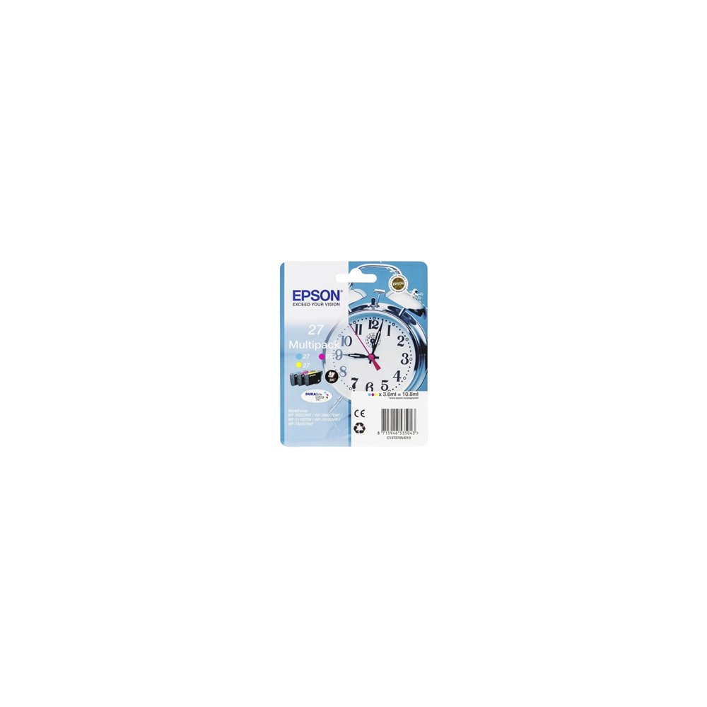 Cartucho epson 27 pack 3colores c13t27054012