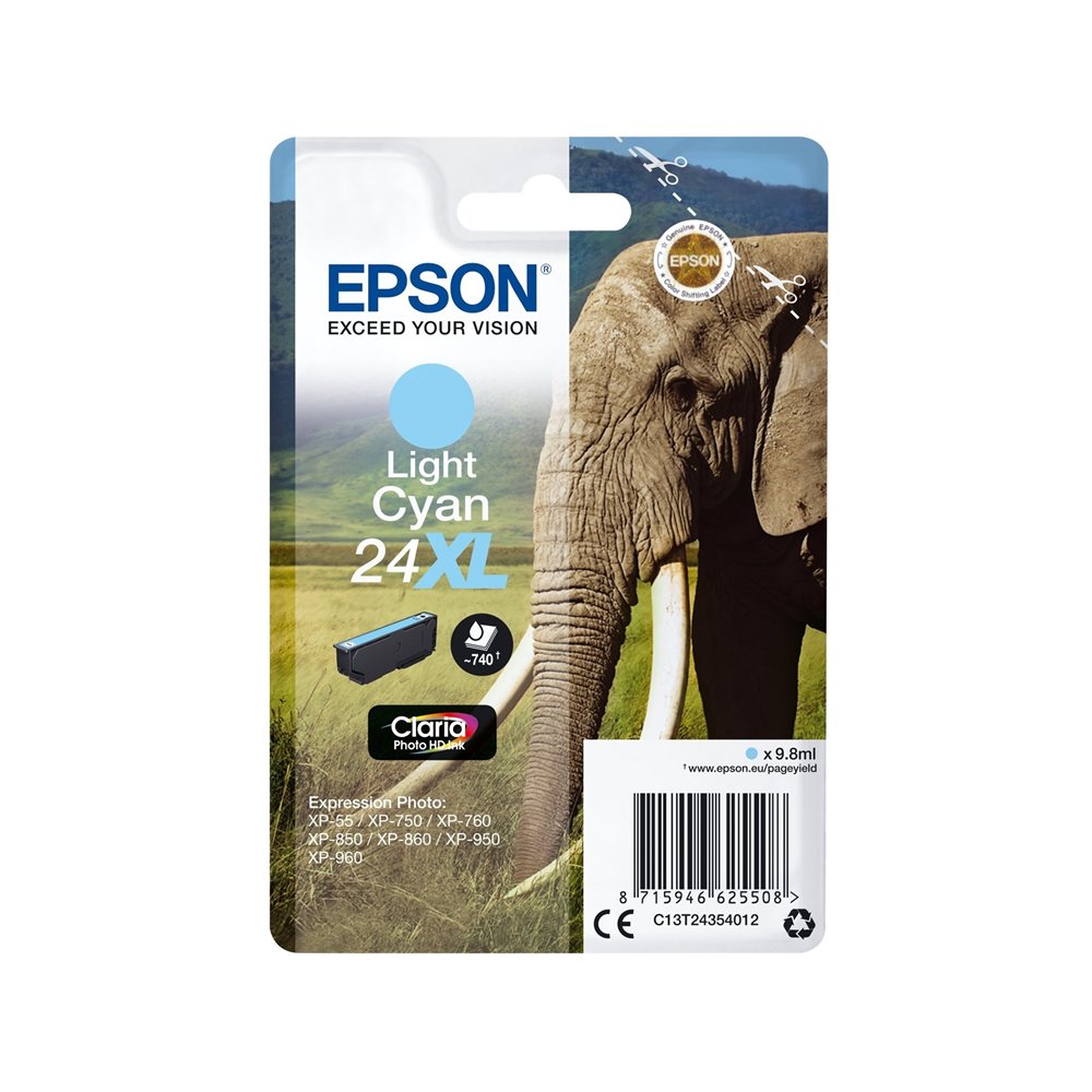 Cartucho epson 24xl cian claro c13t24354012