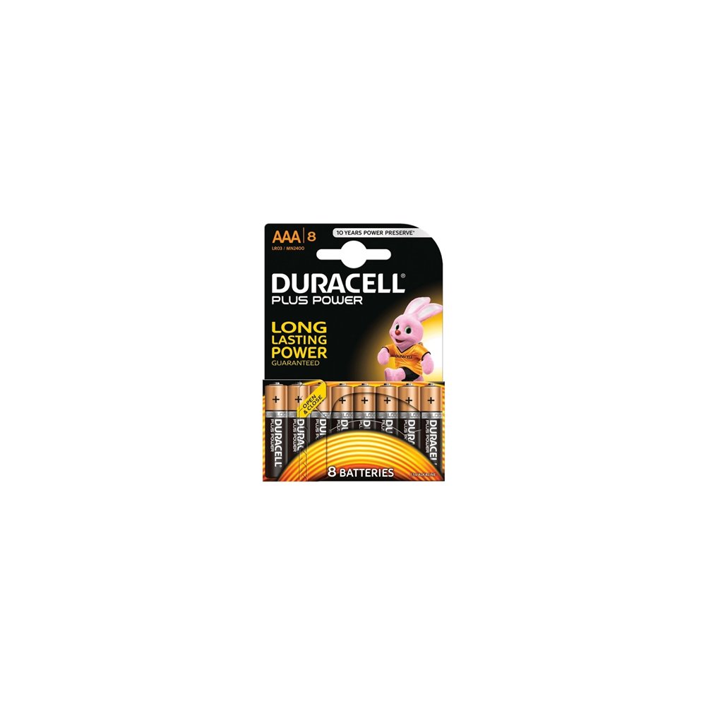 Pilas duracell alcalina aaa lr03 blister 8 durlr3p8b