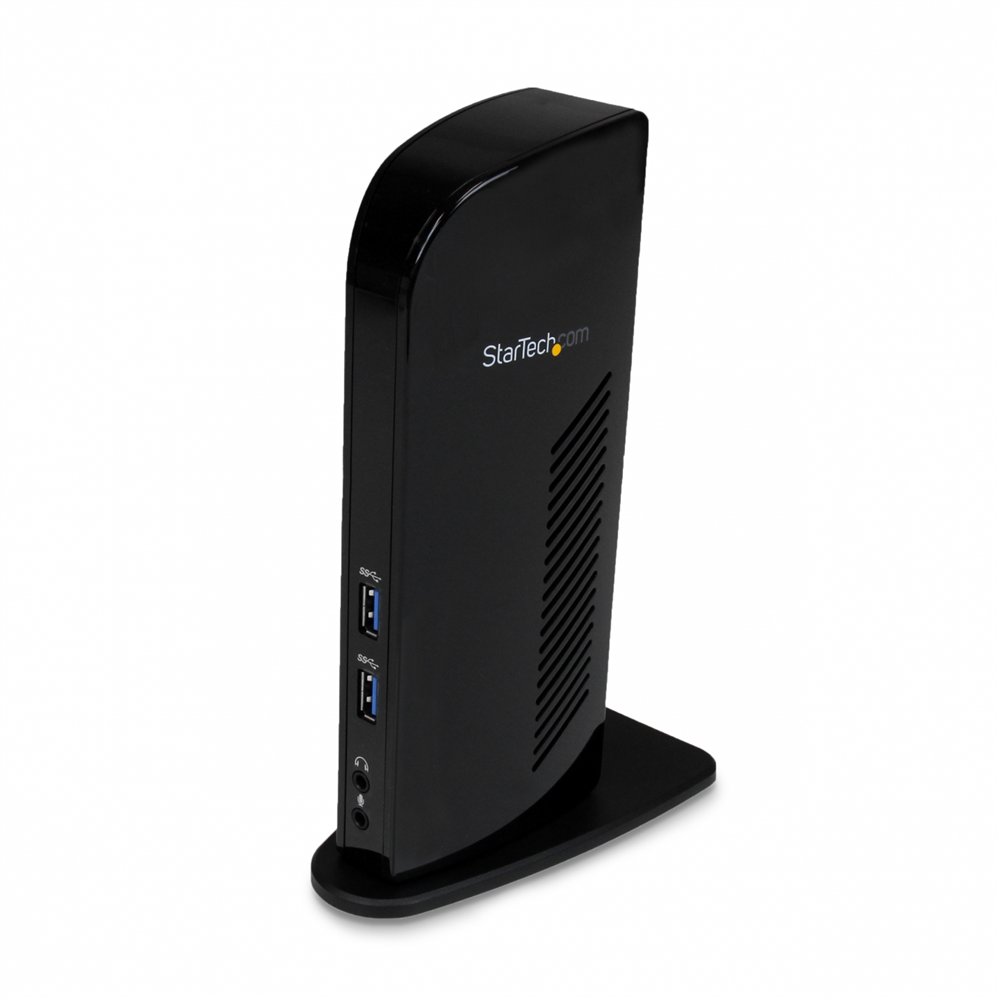 startech.com replicador de puertos universal usb 3.0 para ordenador portátil dvi hdmi&reg con audio y ethernet - docking station