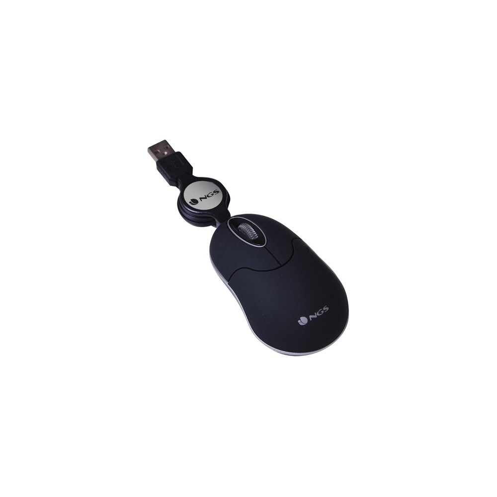 Raton ngs sin black retractil usb negro sinblack