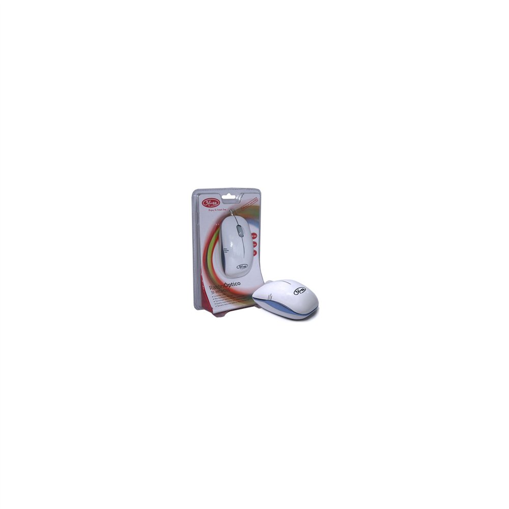 Raton 3free optico usb blanco azul 3f-mcm101wb